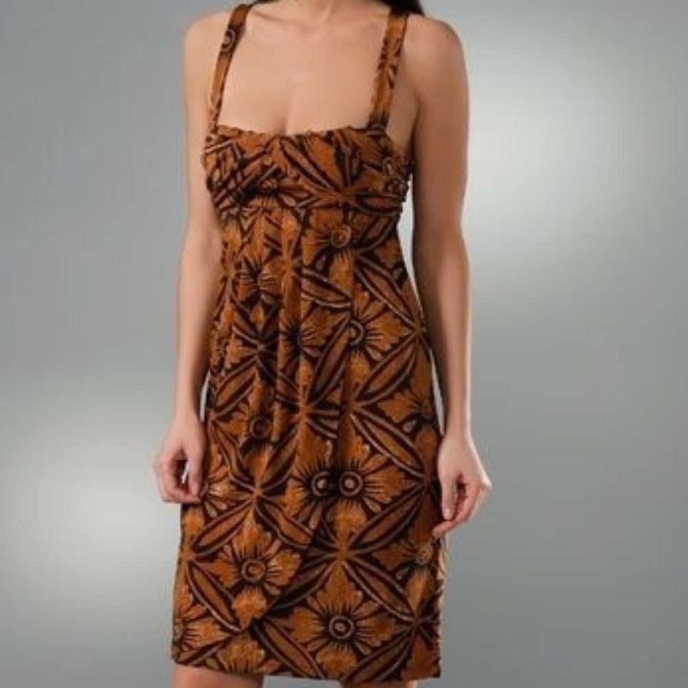 DvF LALI SUMATRA BUTTER RUM DRESS - 12